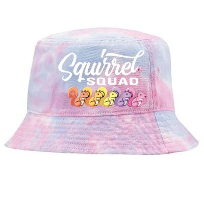 Squirrel Squad Cute Squirrel Tie-Dyed Bucket Hat