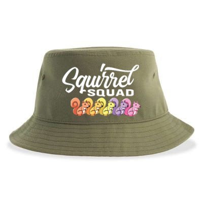 Squirrel Squad Cute Squirrel Sustainable Bucket Hat