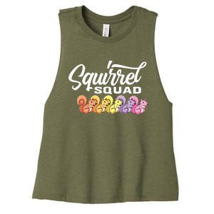 Squirrel Squad Cute Squirrel Women's Racerback Cropped Tank