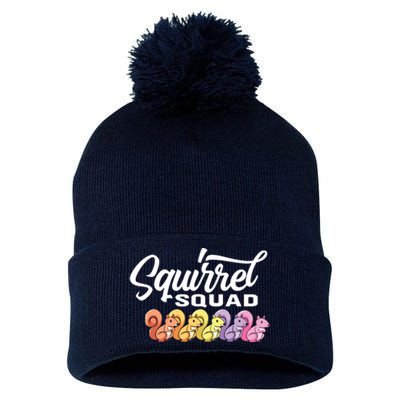 Squirrel Squad Cute Squirrel Pom Pom 12in Knit Beanie