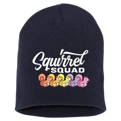 Squirrel Squad Cute Squirrel Short Acrylic Beanie