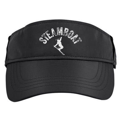 Steamboat Ski Colorado Vintage Skiing Cool Skier CO Winter Adult Drive Performance Visor