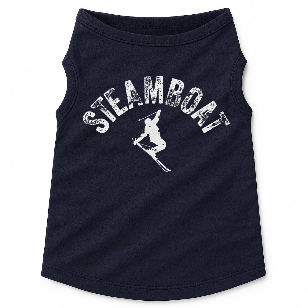 Steamboat Ski Colorado Vintage Skiing Cool Skier CO Winter Doggie Tank
