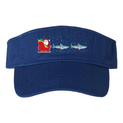 Shark Santa Christmas Sleigh Funny Shark Xmas Gift Visor
