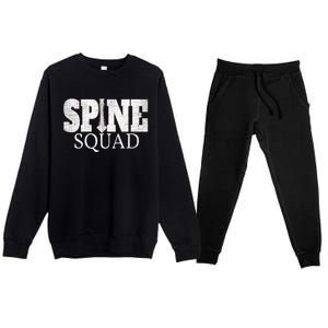 Spine Squad Chiropractor And Orthopedist Funny Cute Gift Premium Crewneck Sweatsuit Set