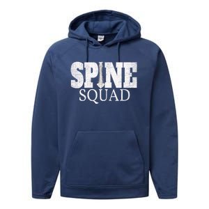 Spine Squad Chiropractor And Orthopedist Funny Cute Gift Performance Fleece Hoodie