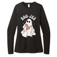 Spooky Season Cute Ghost Halloween Costume Boujee BooJee Womens CVC Long Sleeve Shirt