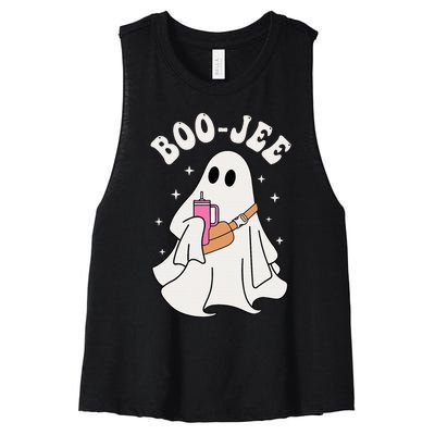 Spooky Season Cute Ghost Halloween Costume Boujee BooJee Women's Racerback Cropped Tank