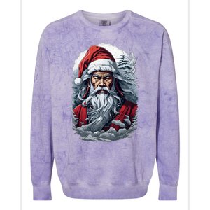 Samurai Santa Claus Colorblast Crewneck Sweatshirt