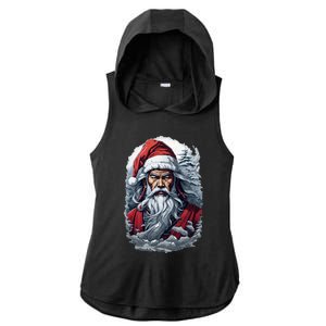 Samurai Santa Claus Ladies PosiCharge Tri-Blend Wicking Draft Hoodie Tank