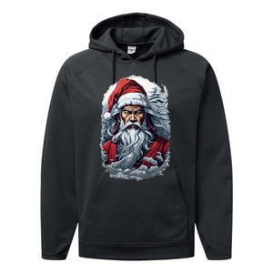 Samurai Santa Claus Performance Fleece Hoodie