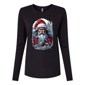 Samurai Santa Claus Womens Cotton Relaxed Long Sleeve T-Shirt