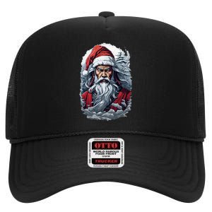 Samurai Santa Claus High Crown Mesh Back Trucker Hat