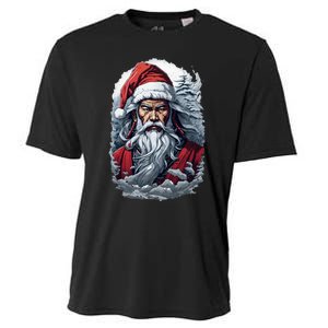 Samurai Santa Claus Cooling Performance Crew T-Shirt