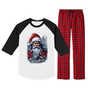 Samurai Santa Claus Raglan Sleeve Pajama Set