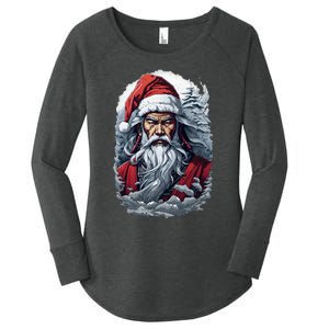 Samurai Santa Claus Women's Perfect Tri Tunic Long Sleeve Shirt