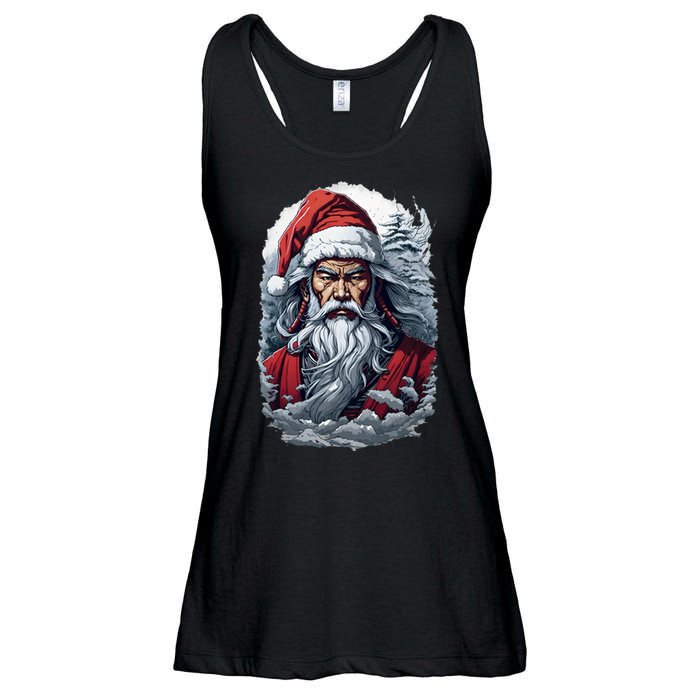 Samurai Santa Claus Ladies Essential Flowy Tank