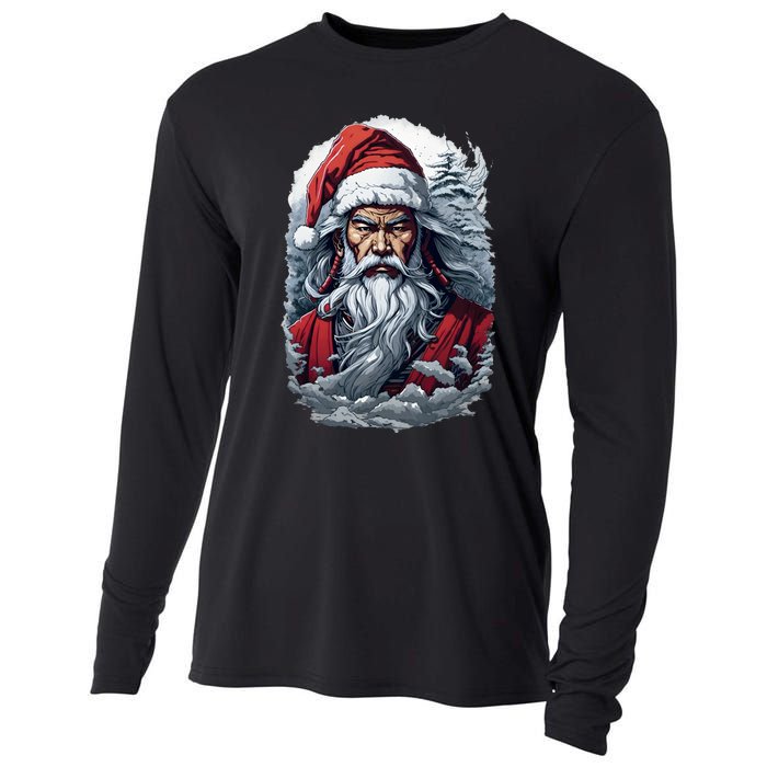 Samurai Santa Claus Cooling Performance Long Sleeve Crew