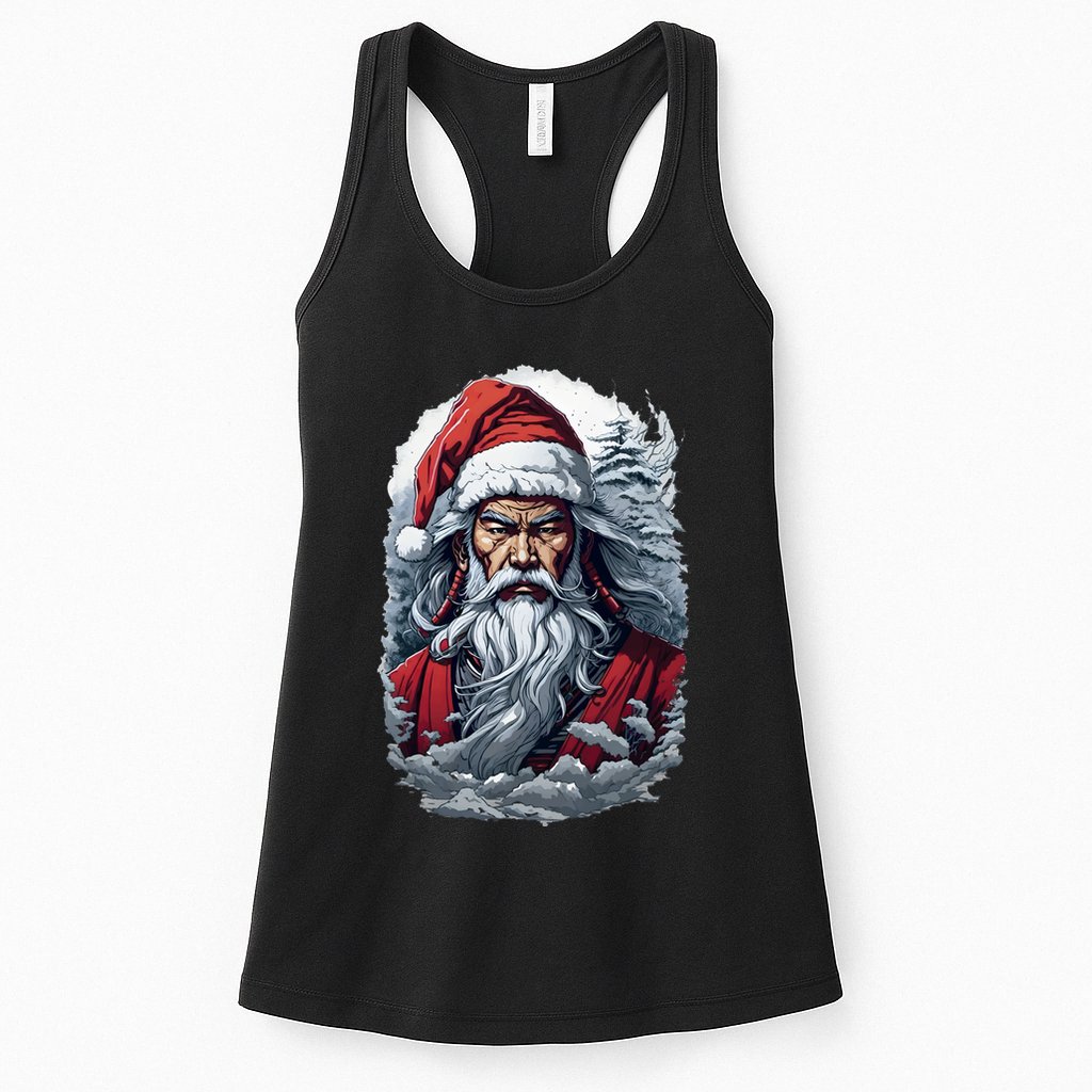 Samurai Santa Claus Womens Tank Top