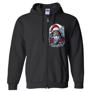 Samurai Santa Claus Full Zip Hoodie