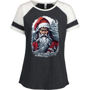 Samurai Santa Claus Enza Ladies Jersey Colorblock Tee