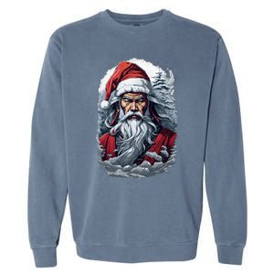 Samurai Santa Claus Garment-Dyed Sweatshirt