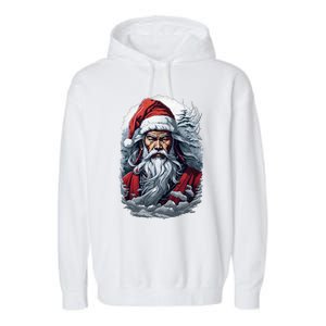 Samurai Santa Claus Garment-Dyed Fleece Hoodie