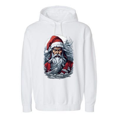 Samurai Santa Claus Garment-Dyed Fleece Hoodie