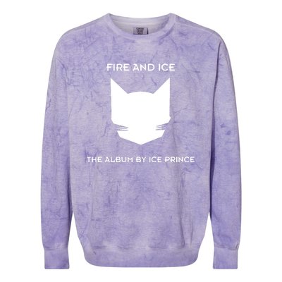 Scc Super Cool Cats Presents Fire And Ice 24 The Album By Ice Prince Colorblast Crewneck Sweatshirt