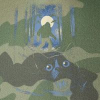 Surprised Scared Cat Selfie With Bigfo Ot Sasquatch Legacy Tie Dye Trucker Hat