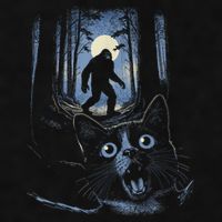 Surprised Scared Cat Selfie With Bigfo Ot Sasquatch Ladies PosiCharge Tri-Blend Wicking Tank