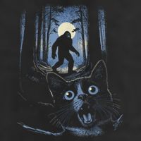Surprised Scared Cat Selfie With Bigfo Ot Sasquatch Cool Comfort Performance Bucket Hat