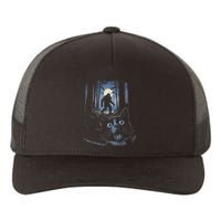 Surprised Scared Cat Selfie With Bigfo Ot Sasquatch Yupoong Adult 5-Panel Trucker Hat