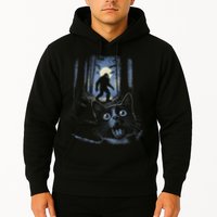 Surprised Scared Cat Selfie With Bigfo Ot Sasquatch Hoodie