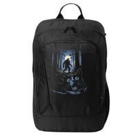 Surprised Scared Cat Selfie With Bigfo Ot Sasquatch City Backpack
