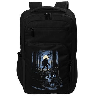 Surprised Scared Cat Selfie With Bigfo Ot Sasquatch Impact Tech Backpack