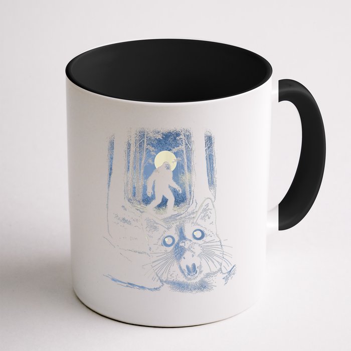 Surprised Scared Cat Selfie With Bigfo Ot Sasquatch Mug