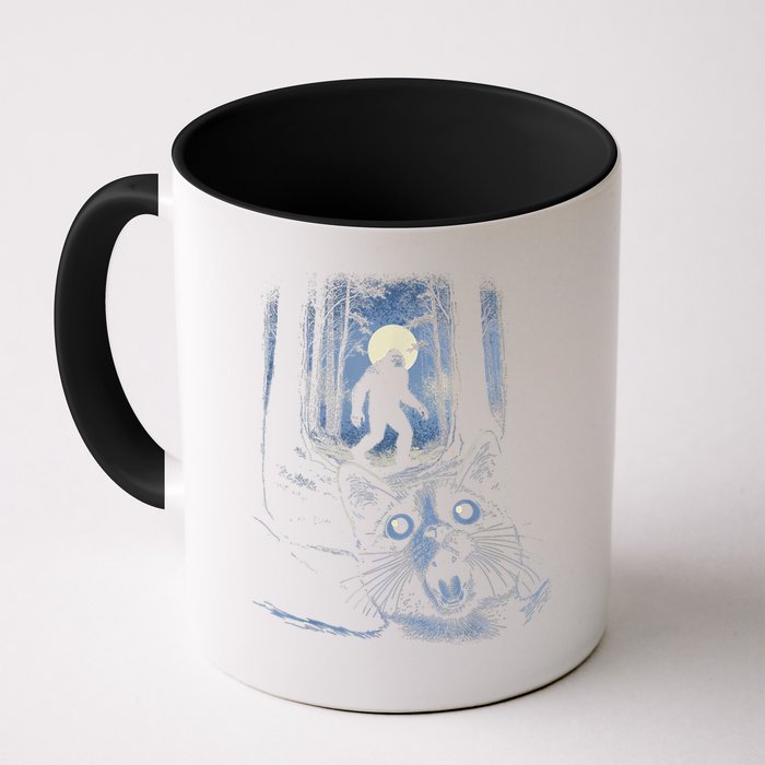 Surprised Scared Cat Selfie With Bigfo Ot Sasquatch Mug
