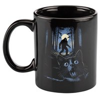 Surprised Scared Cat Selfie With Bigfo Ot Sasquatch 11oz C Handle Ceramic Mug