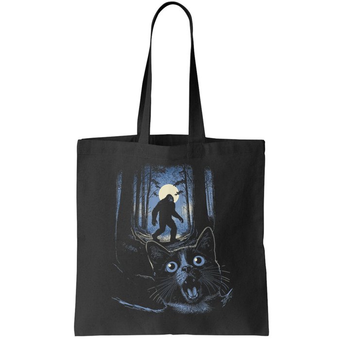 Surprised Scared Cat Selfie With Bigfo Ot Sasquatch Bag