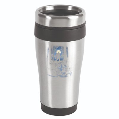 Surprised Scared Cat Selfie With Bigfo Ot Sasquatch 16oz Travel Tumbler