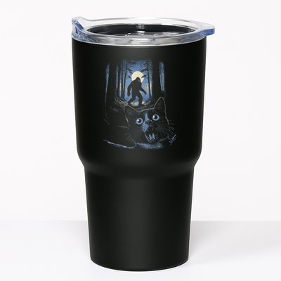 Surprised Scared Cat Selfie With Bigfo Ot Sasquatch Tumbler