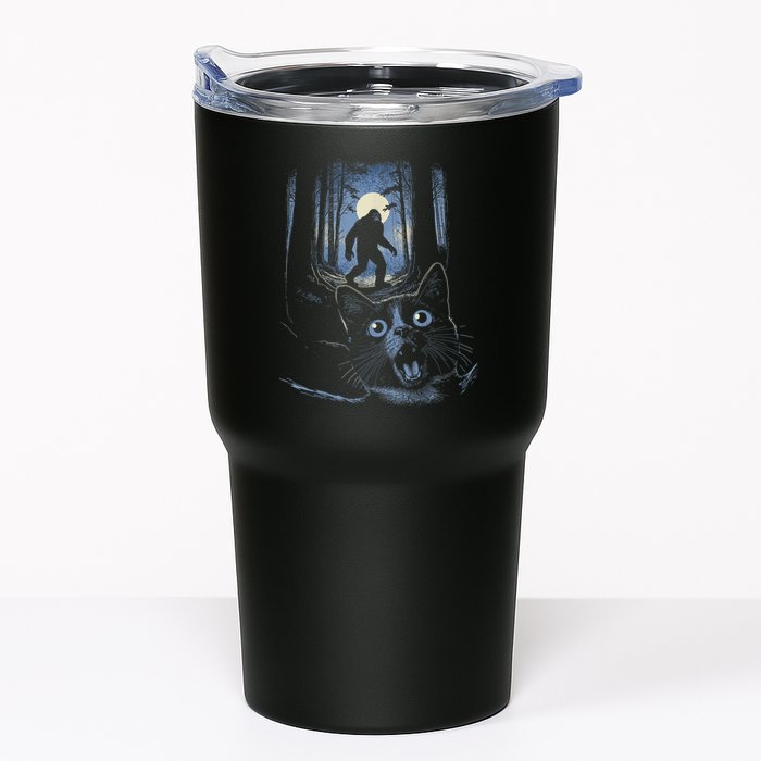Surprised Scared Cat Selfie With Bigfo Ot Sasquatch Tumbler