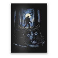 Surprised Scared Cat Selfie With Bigfo Ot Sasquatch Poster