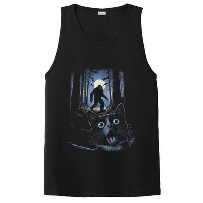 Surprised Scared Cat Selfie With Bigfo Ot Sasquatch PosiCharge Competitor Tank