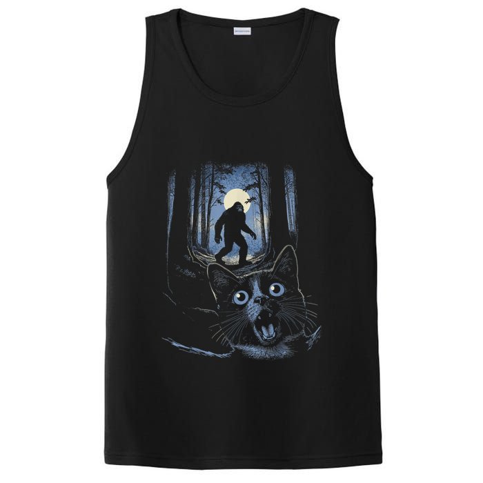 Surprised Scared Cat Selfie With Bigfo Ot Sasquatch PosiCharge Competitor Tank