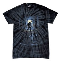 Surprised Scared Cat Selfie With Bigfo Ot Sasquatch Tie-Dye T-Shirt