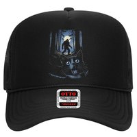 Surprised Scared Cat Selfie With Bigfo Ot Sasquatch Trucker Hat
