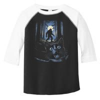 Surprised Scared Cat Selfie With Bigfo Ot Sasquatch Toddler Fine Jersey T-Shirt