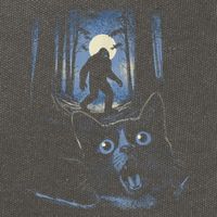 Surprised Scared Cat Selfie With Bigfo Ot Sasquatch Cotton Canvas Backpack